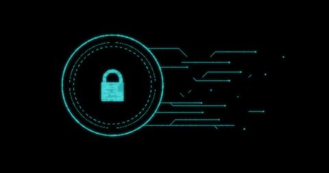 Futuristic Digital Padlock Icon for Cybersecurity - Download Free Stock Images Pikwizard.com