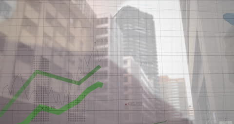 Financial Data Animation Leveraging Cityscape Background
