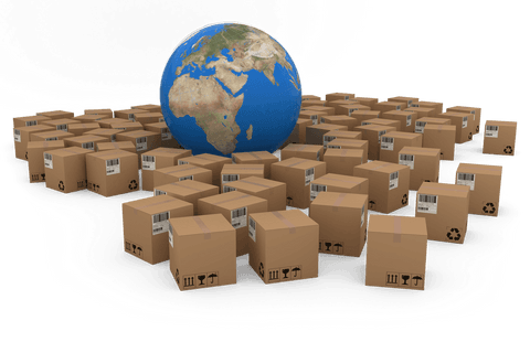 Transparent Earth Among Cardboard Boxes Symbolizing Global Trade - Download Free Stock Videos Pikwizard.com