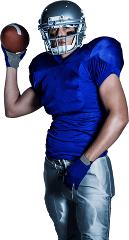 Transparent American Football Player Throwing Ball in Uniform - Download Free Stock Videos Pikwizard.com