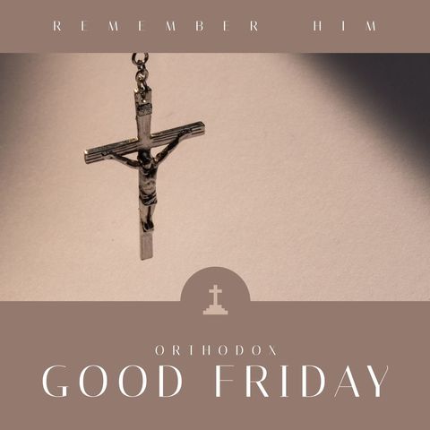 Orthodox Good Friday with Crucifix Emblem Design