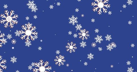 Snowflakes Gently Falling on Deep Blue Background - Download Free Stock Images Pikwizard.com