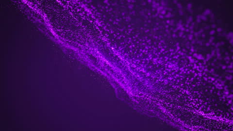 Dynamic Purple Moving Glowing Wave in Digital Space