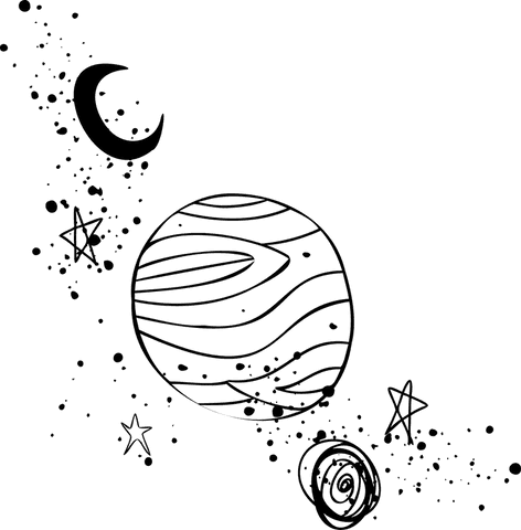 minimalist celestial line art with stars and moon on transparent background - Download Free Stock Videos Pikwizard.com