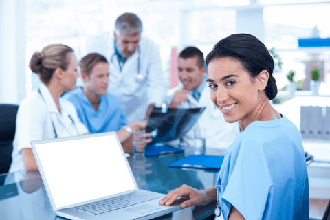 Transparent Interaction in Modern Medical Office with Smiling Doctor - Download Free Stock Videos Pikwizard.com