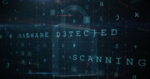 Digital Security Visualization with Floating Text and Padlock Hologram - Download Free Stock Images Pikwizard.com