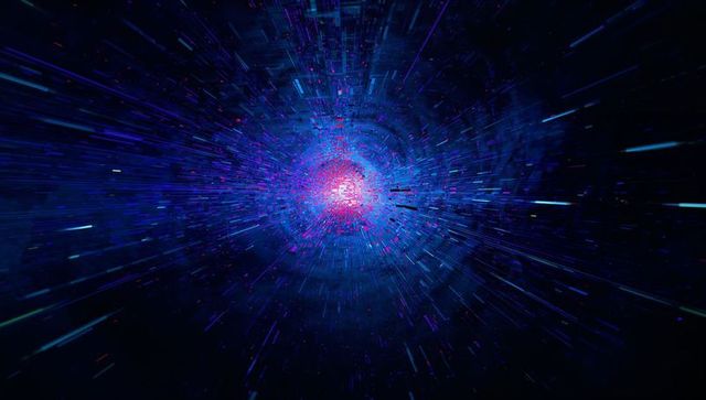 Abstract vortex of data stream in cyberspace