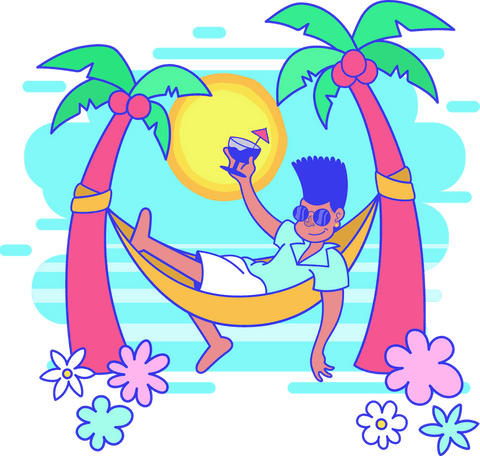 transparent background relaxation in summer hammock - Download Free Stock Videos Pikwizard.com