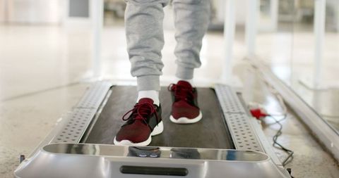 Rehabilitation Therapy Walking on Treadmill