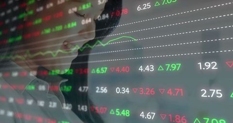 Asian Woman Engaging with Financial Market Data Through Smartphone