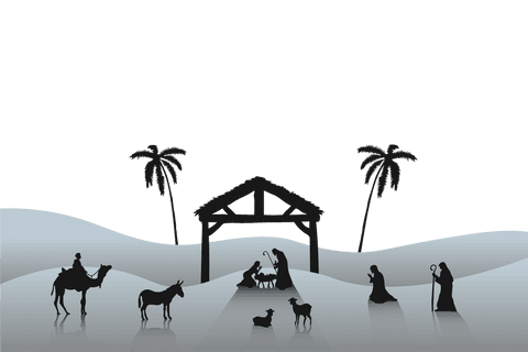 transparent christian nativity scene vector illustration - Download Free Stock Videos Pikwizard.com