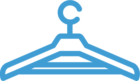 blue clothes hanger icon on transparent background for fashion design - Download Free Stock Videos Pikwizard.com