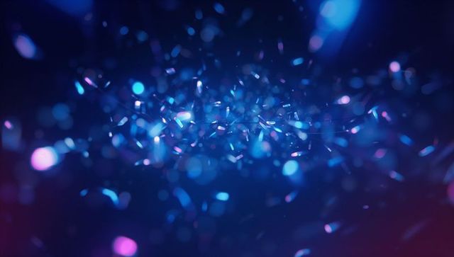 Luminescent Particle Swirl in Ethereal Digital Space