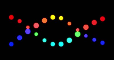 Vibrant Glowing DNA Silhouette on Black Background