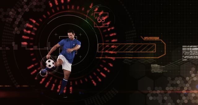 Soccer Player Juggling Digital Interface Analysis - Download Free Stock Images Pikwizard.com