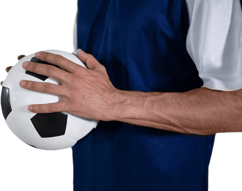 transparent athlete holding soccer ball displaying sport dedication - Download Free Stock Videos Pikwizard.com