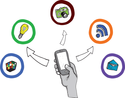 Hand Holding Smartphone with Digital Icons on Transparent Background - Download Free Stock Videos Pikwizard.com