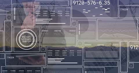 Businessman Analyzing Data on Digital Tablet Over Financial Graphics