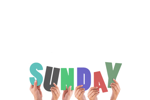 Transparent Hands Holding Colorful Word Sunday - Download Free Stock Videos Pikwizard.com