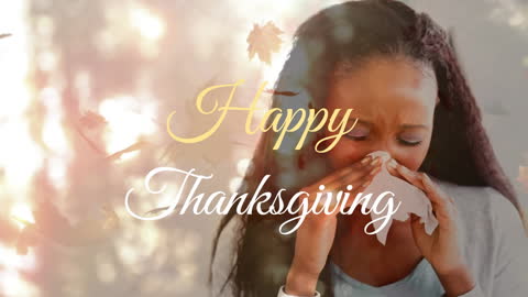 Thanksgiving Animation Seasonal Greetings with Autumn Leaves