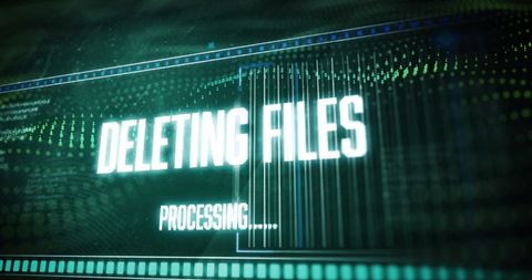 Digital Data Processing and File Deletion Interface - Download Free Stock Images Pikwizard.com