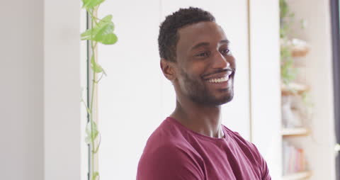 Smiling Man Enjoying His Relaxed Day at Home
