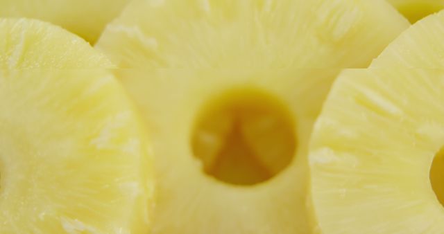 Closeup Yellow Pineapple Slices with Juicy Texture - Download Free Stock Images Pikwizard.com