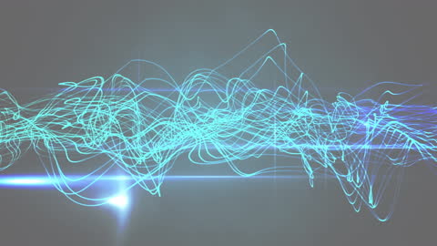 Dynamic Network of Glowing Blue Connections in Abstract Design