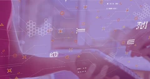 Abstract Network Animation with Business Partnership Gesture