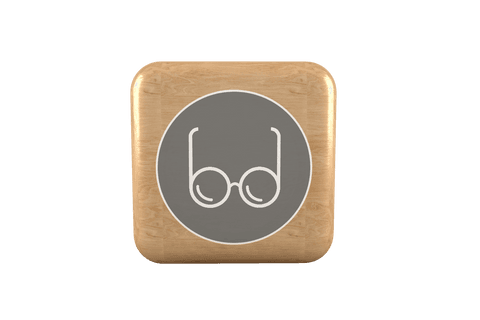 transparent eyeglasses icon on wooden cube for education and style - Download Free Stock Videos Pikwizard.com