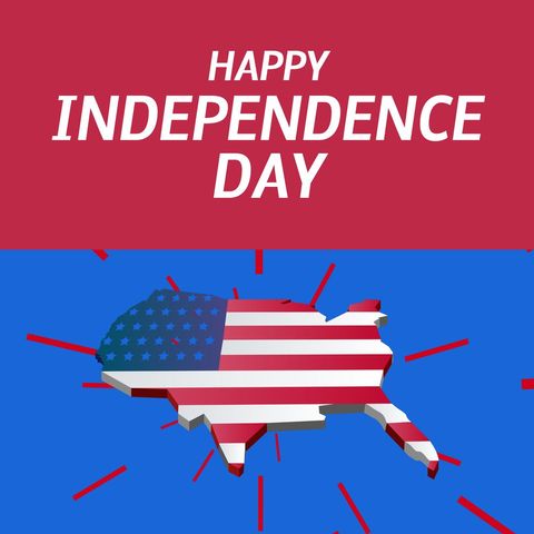 usa independence day celebration with flag 3d map design - Download Free Stock Templates Pikwizard.com