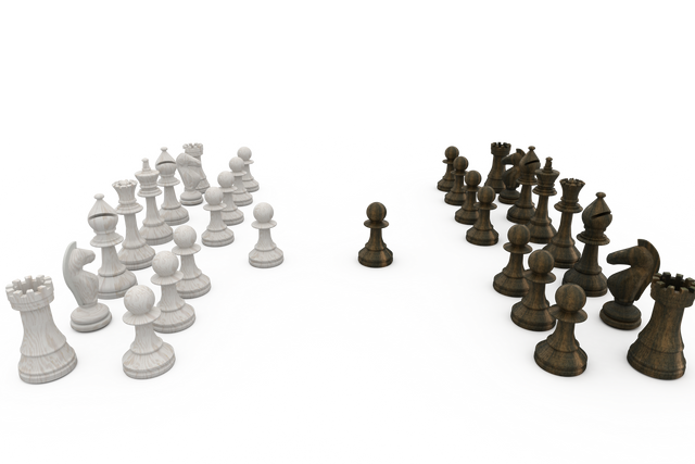 Transparent Chess Pieces Facing Off on Snow White Surface - Download Free Stock Videos Pikwizard.com