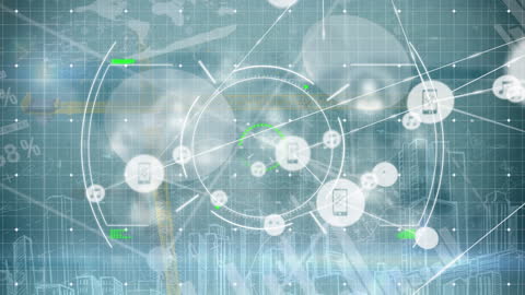 Digital Networking Interface with Data Integration Visualized