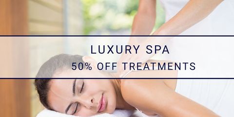 Luxury Spa Promotion Woman Enjoying Relaxing Treatment - Download Free Stock Templates Pikwizard.com
