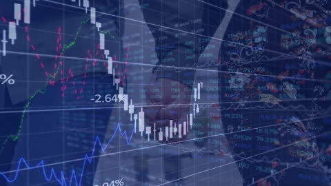 Global Business Partnership and Financial Data Concept