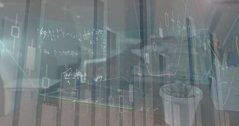 Financial Analysis with Equations over Modern Office Workspace - Download Free Stock Images Pikwizard.com