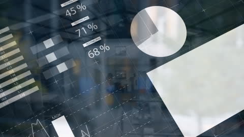 Digital Data Processing Overlays on Modern Interior Setting