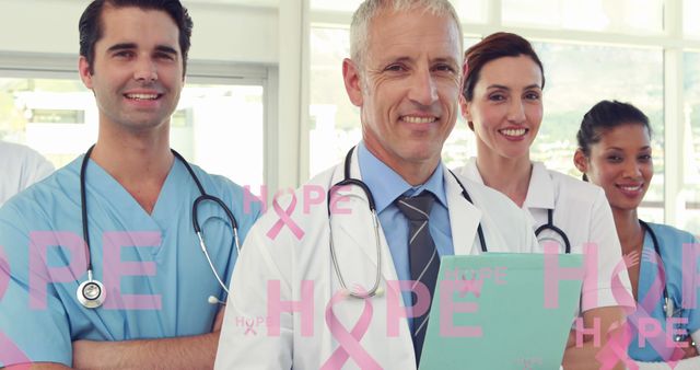 Diverse Medical Team Promoting Breast Cancer Awareness - Download Free Stock Images Pikwizard.com