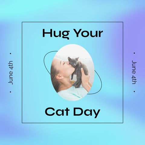 Celebrating Hug Your Cat Day with Visual Graphics - Download Free Stock Templates Pikwizard.com