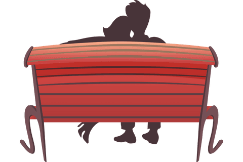 romantic couple sitting on bench transparent background illustration - Download Free Stock Videos Pikwizard.com