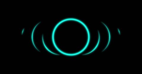 Glowing Neon Light Circles on Black Background - Download Free Stock Images Pikwizard.com