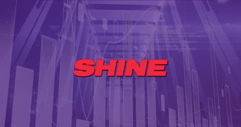 Shine Text with Data Processing in Server Room Background