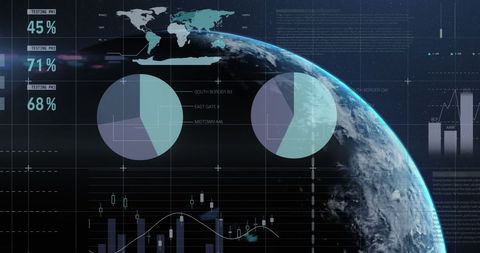 Global Business Data Analysis with Financial Graphs and Statistics - Download Free Stock Images Pikwizard.com