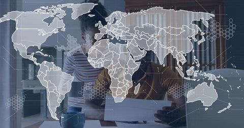 Collaborating over documents with global data overlay in modern workspace