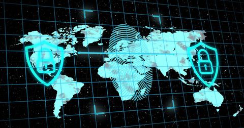 Global Cyber Security Fingerprint Visualization - Download Free Stock Images Pikwizard.com
