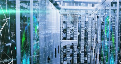 Digital Interface in High-Tech Data Center - Download Free Stock Images Pikwizard.com