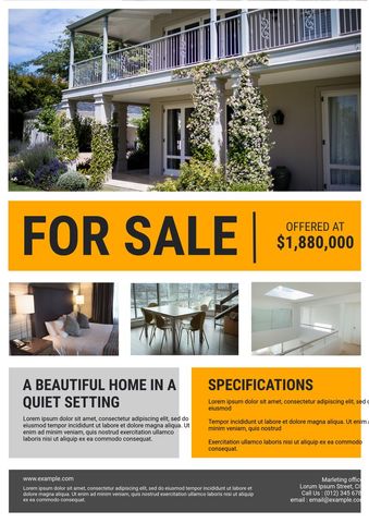 Luxurious Home for Sale with Elegant Real Estate Template - Download Free Stock Templates Pikwizard.com