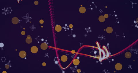 Abstract Scientific Molecules and Floating Particles