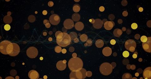 Dynamic bokeh lightwaves with futuristic teal patterns