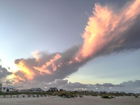 Dramatic Pink and Orange Clouds at Sunset